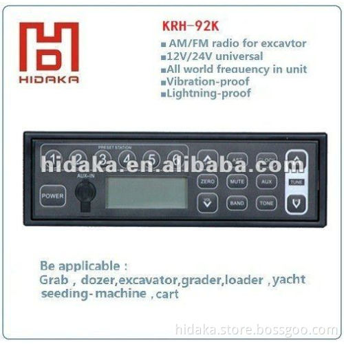 Russia band 24 volt cheap Car radio am fm for excavator